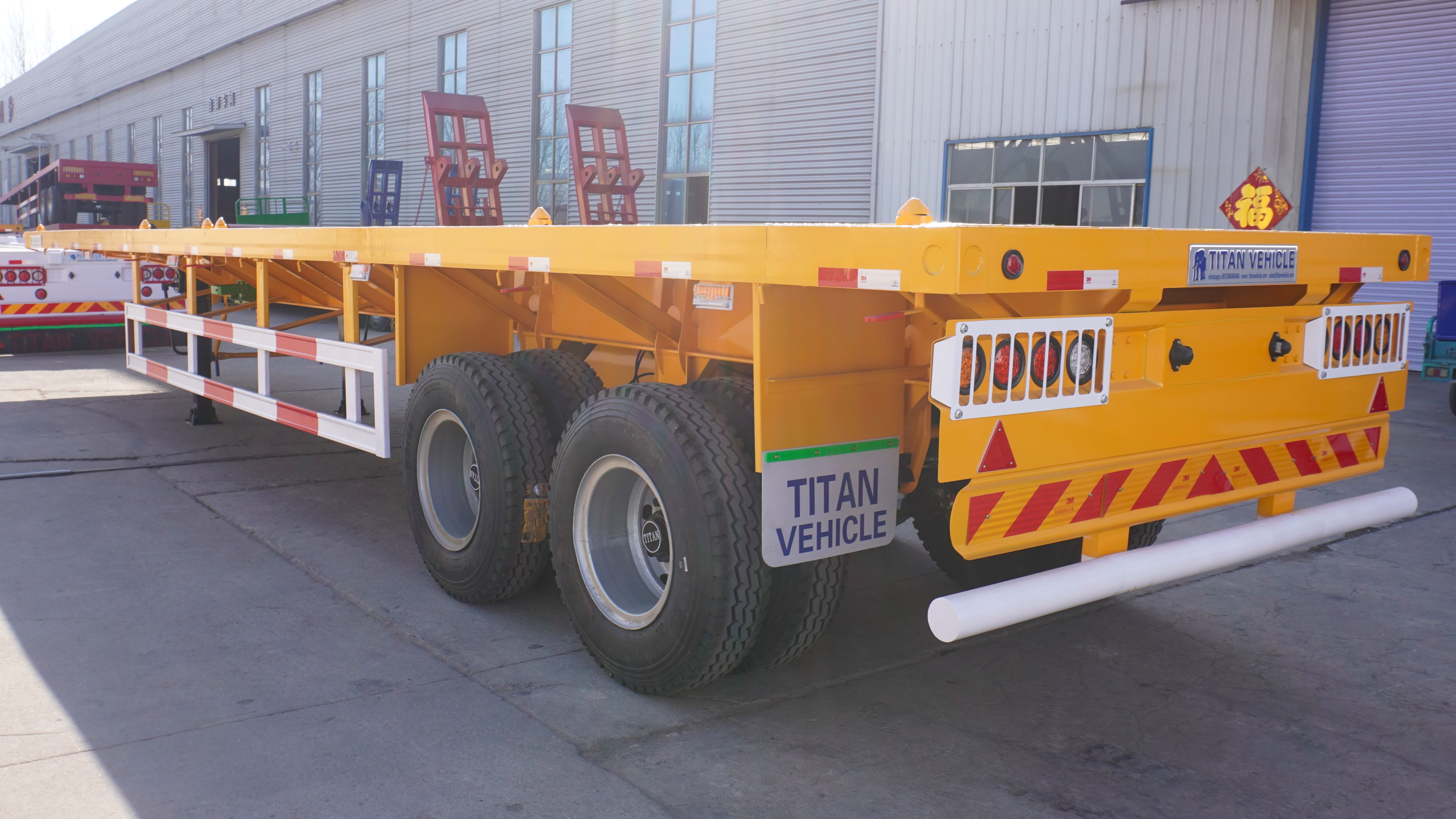 2 Axle 40 Ft Flatbed Trailer Price for Sale in Uganda Kampala