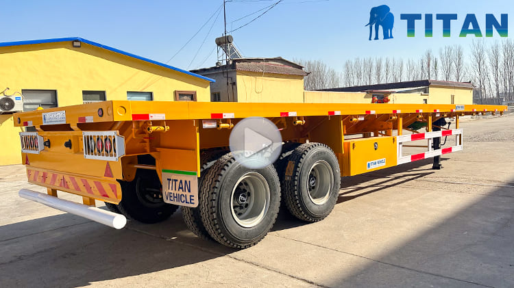 2 Axle 40 Ft Flatbed Trailer Price for Sale in Uganda Kampala