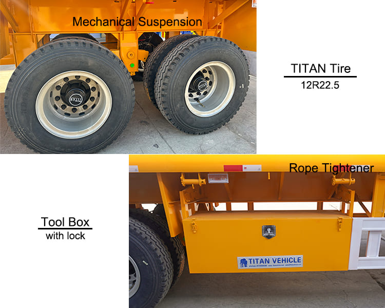 2 Axle 40 Ft Flatbed Trailer Price for Sale in Uganda Kampala