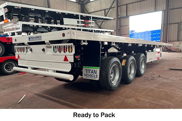Tri Axle Flat Deck Trailers for Sale | 40 Foot Flatbed Semi Trailer in Algeria