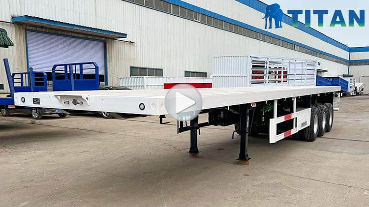 Tri Axle Flat Deck Trailers for Sale | 40 Foot Flatbed Semi Trailer in Algeria