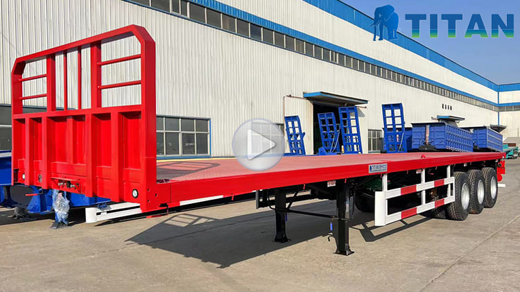 Tri Axle 40Ft Flatbed Container Trailer Price in Morocco Agadir
