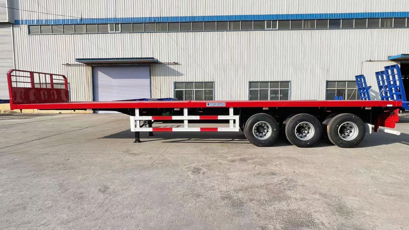 Tri Axle 40Ft Flatbed Container Trailer Price in Morocco Agadir