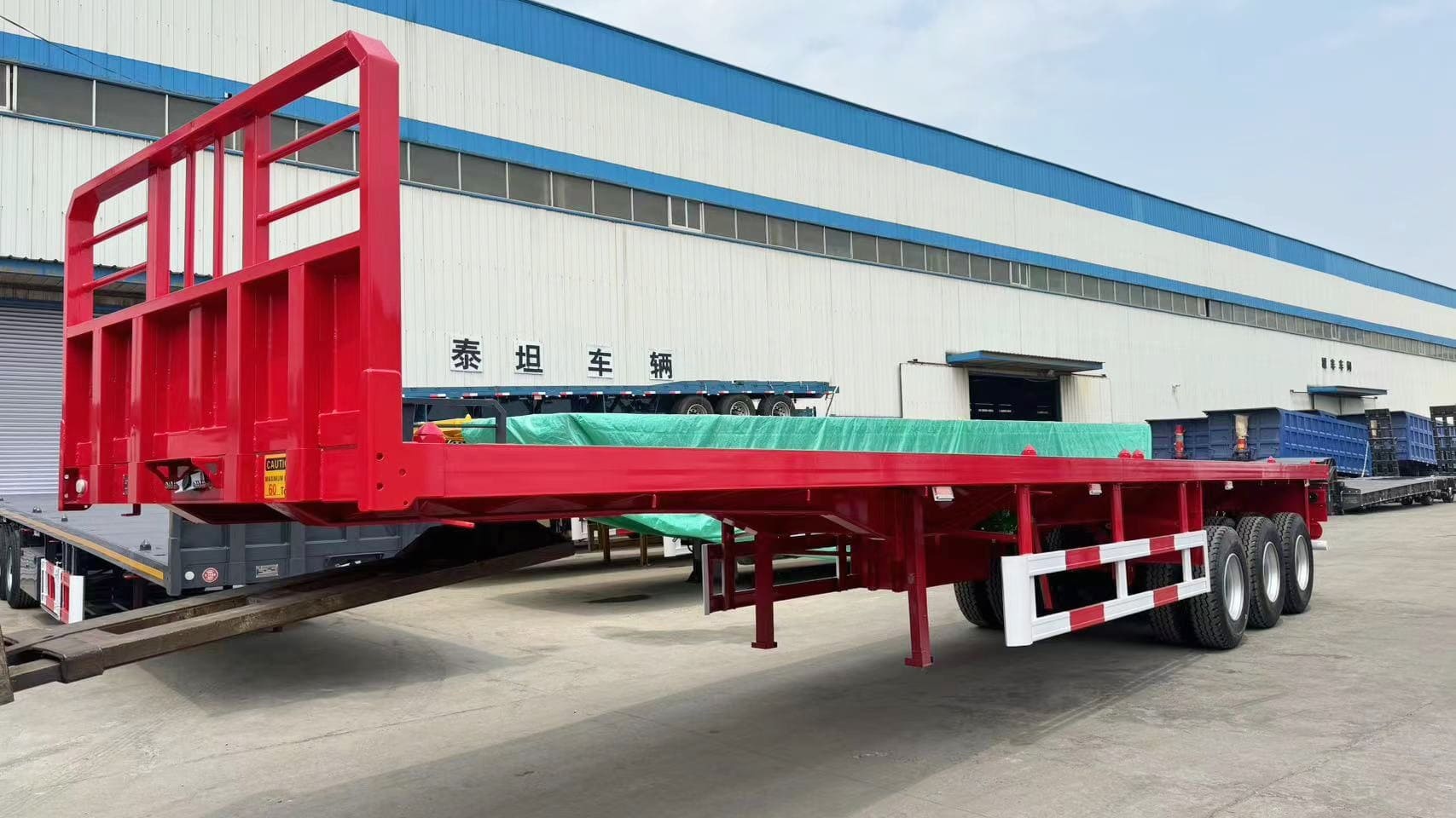 Tri Axle 40Ft Flatbed Container Trailer Price in Morocco Agadir