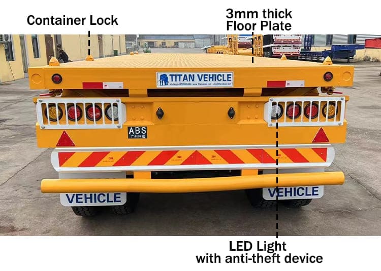 Three Axle Flatbed Truck Trailer for Sale in Namibia Windhoek