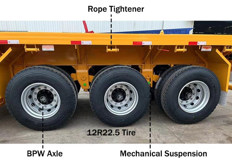 Three Axle Flatbed Truck Trailer for Sale in Namibia Windhoek