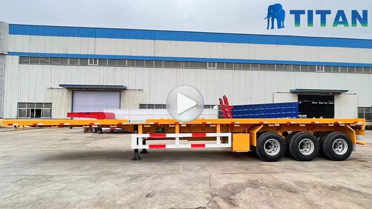 Three Axle Flatbed Truck Trailer for Sale in Namibia Windhoek