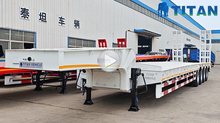 4 Axle Low Loader Trailer for Sale | 100 ton Semi Low Loader Trailer near me