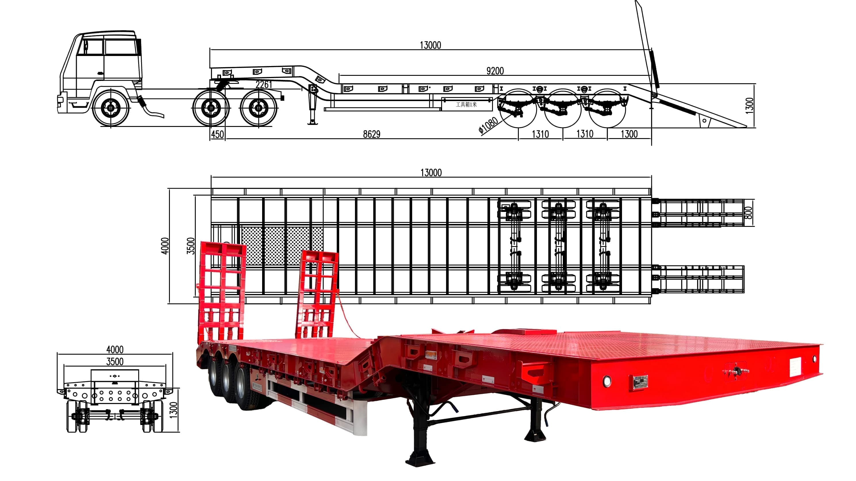 Low Bed Truck Price | 120 Ton Low Bed Trailer Truck for Sale in Guyana