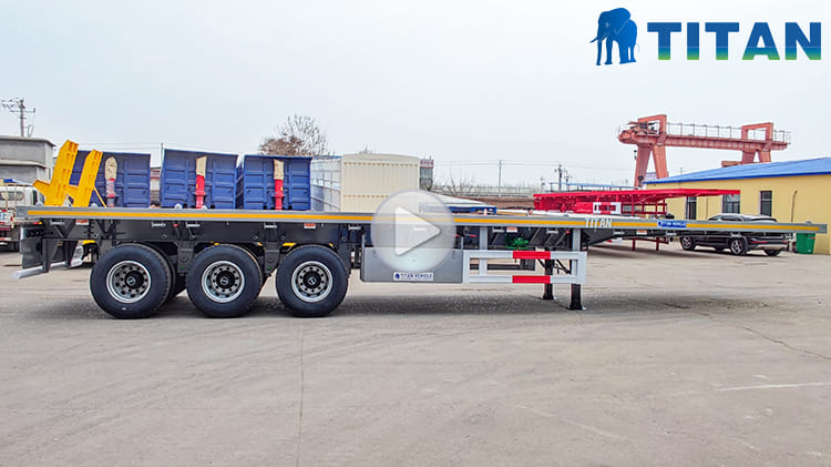 Tri Axle 40Ft Flatbed Trailer Price for Sale in Sierra Leone