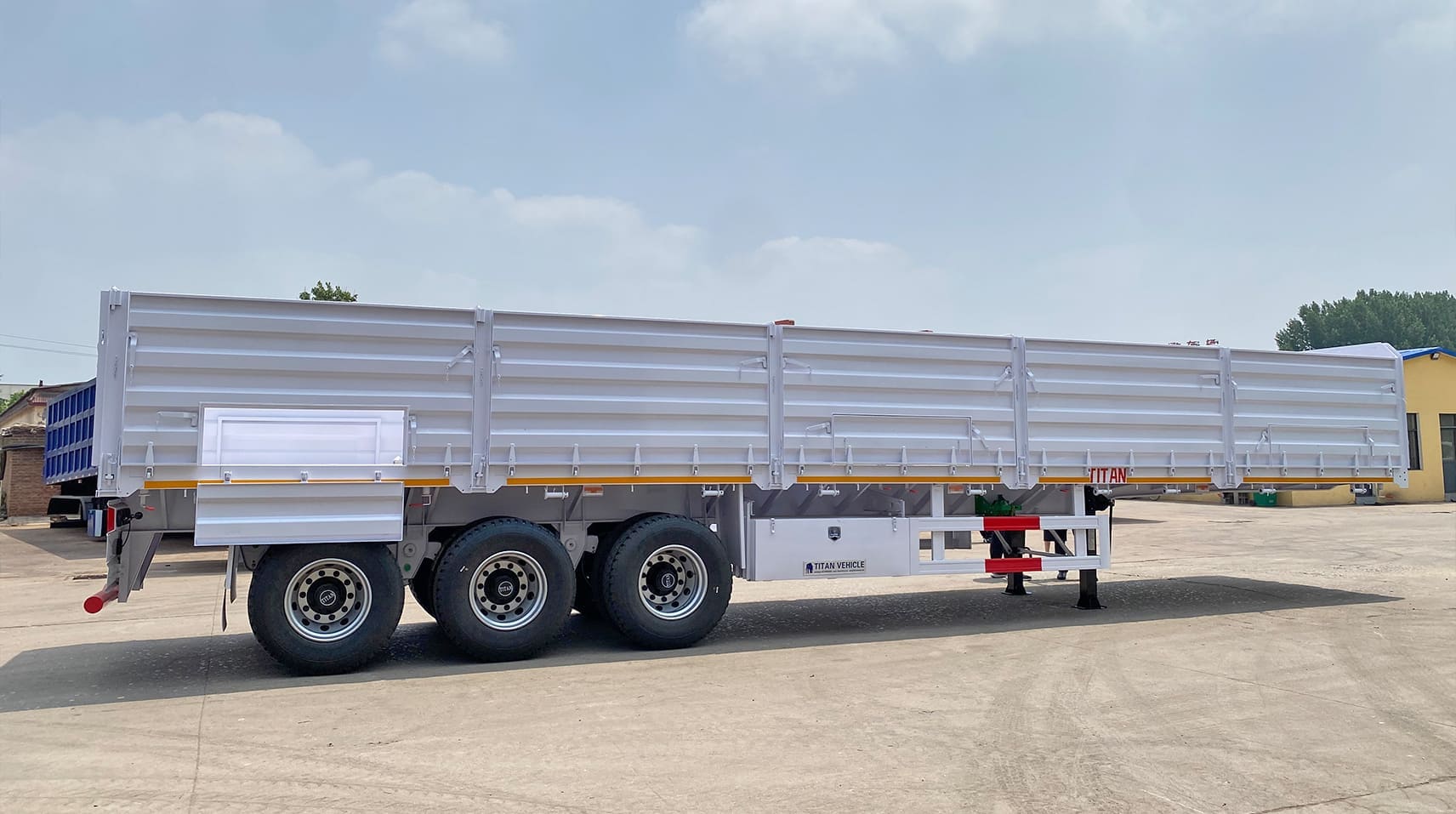Side Panel Cargo Semi Trailer with Side Wall for Sale in Algeria Annaba