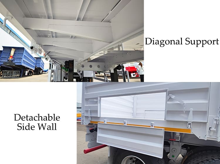 Side Panel Cargo Semi Trailer with Side Wall for Sale in Algeria Annaba