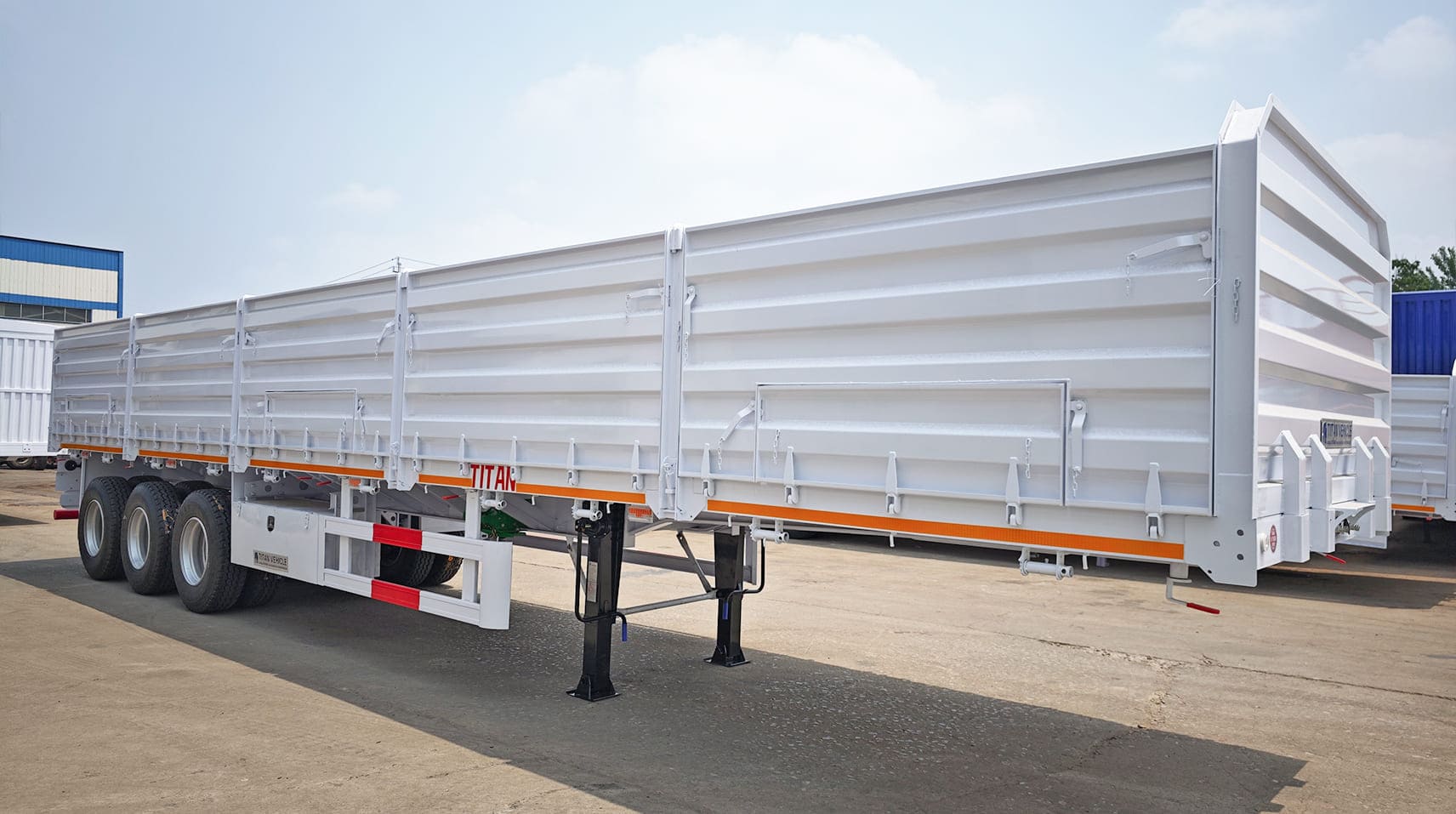 Side Panel Cargo Semi Trailer with Side Wall for Sale in Algeria Annaba