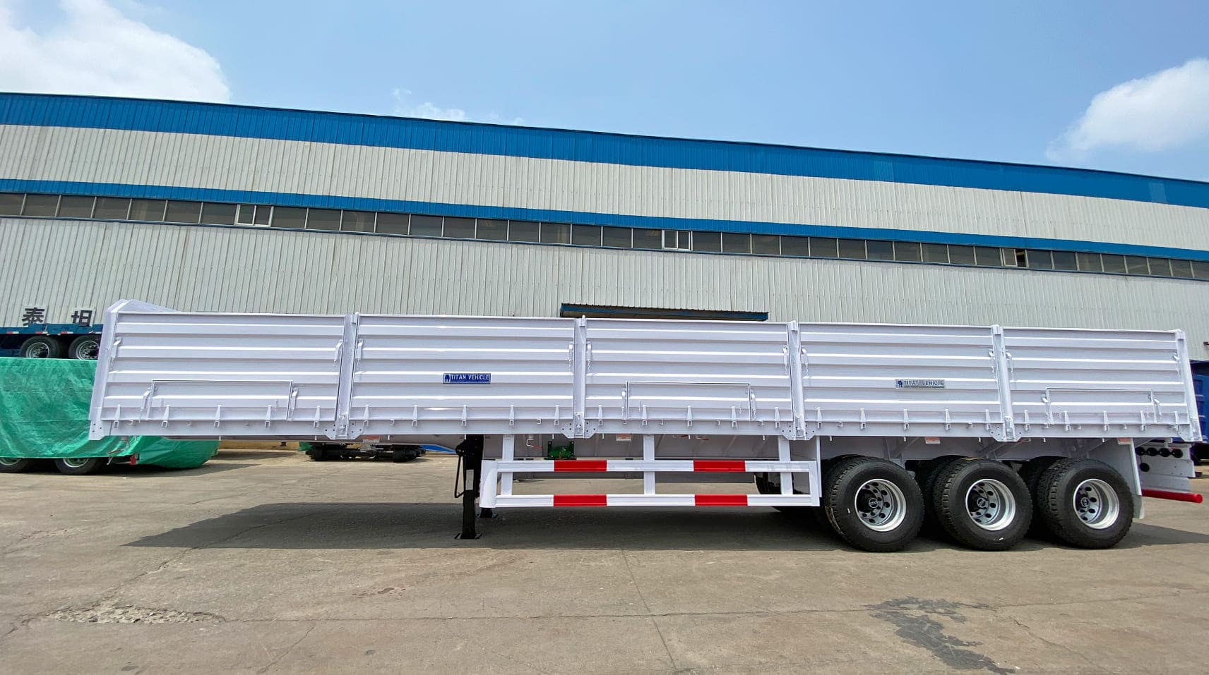 Side Panel Cargo Semi Trailer with Side Wall for Sale in Algeria Annaba