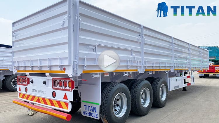Side Panel Cargo Semi Trailer with Side Wall for Sale in Algeria Annaba