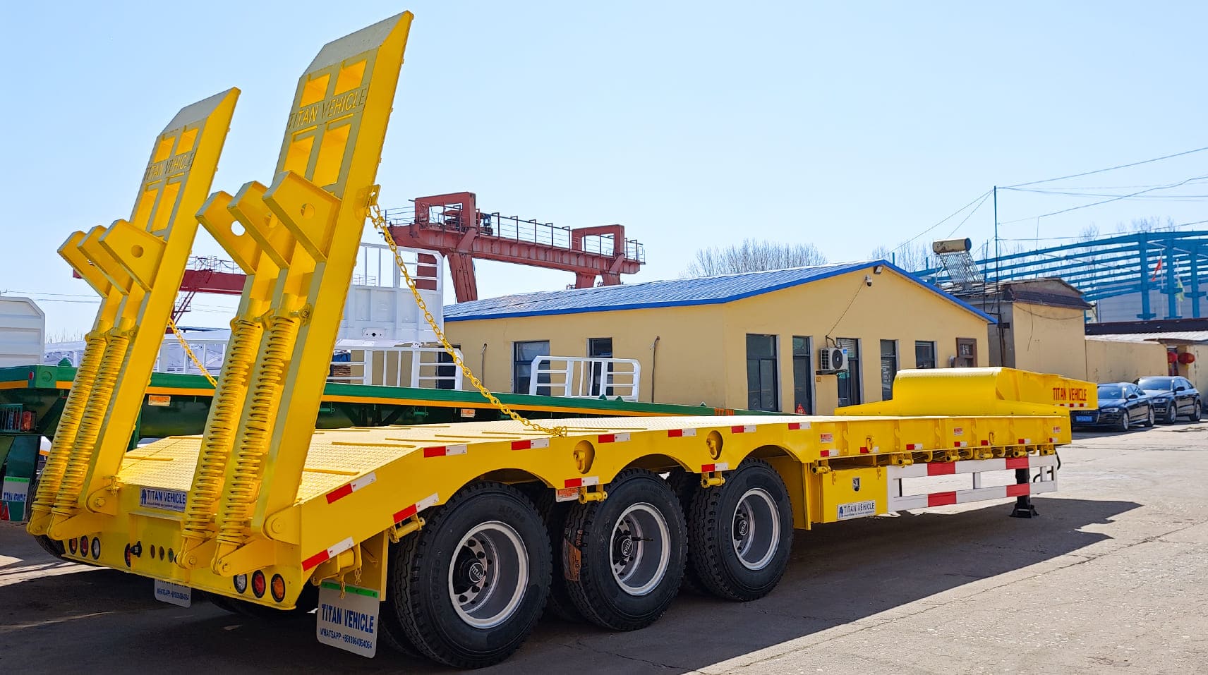40 Feet 3 Axle Low Bed Trailer Price for Sale in Trinidad and Tobago