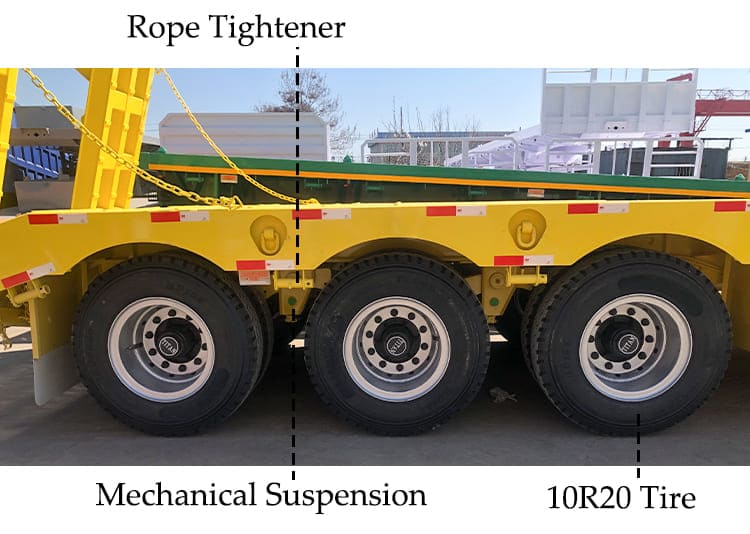 40 Feet 3 Axle Low Bed Trailer Price for Sale in Trinidad and Tobago