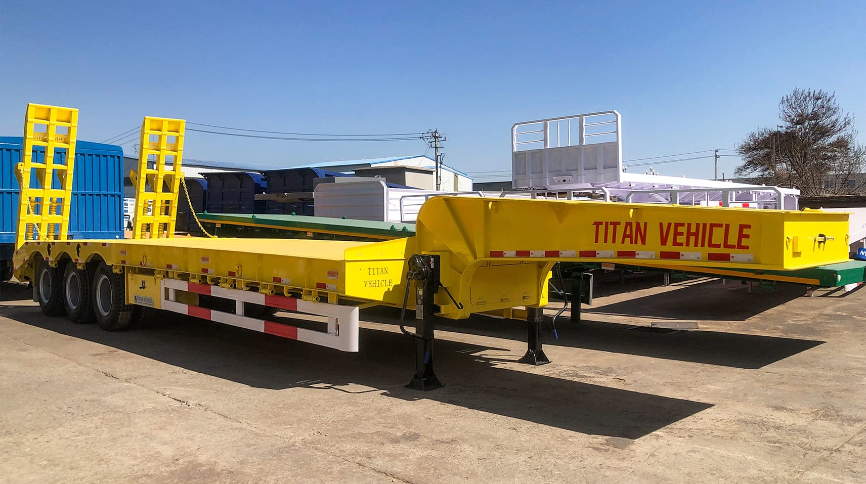 40 Feet 3 Axle Low Bed Trailer Price for Sale in Trinidad and Tobago