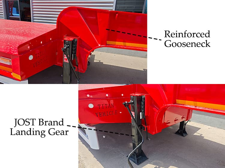 60 Tons 3 Axle Low Bed Trailer for Sale in Guinea Conakry