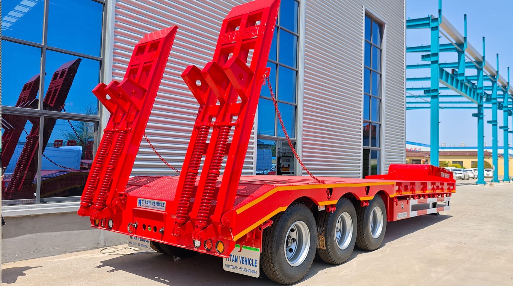 60 Tons 3 Axle Low Bed Trailer for Sale in Guinea Conakry