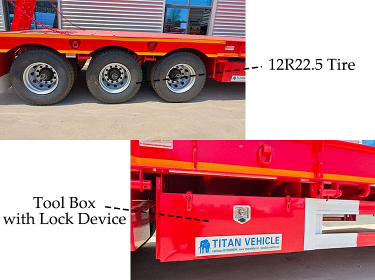 60 Tons 3 Axle Low Bed Trailer for Sale in Guinea Conakry