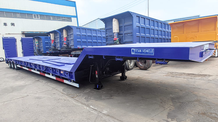 3 Axle Hydraulic Low Bed Trailer for Sale in Kuwait Shuaiba