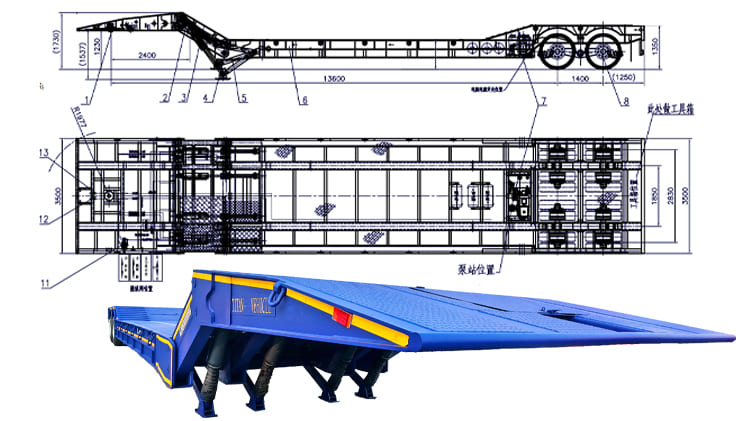 Folding Gooseneck Trailer for Sale in Burkina Faso | Folding Gooseneck Lowboy Trailers
