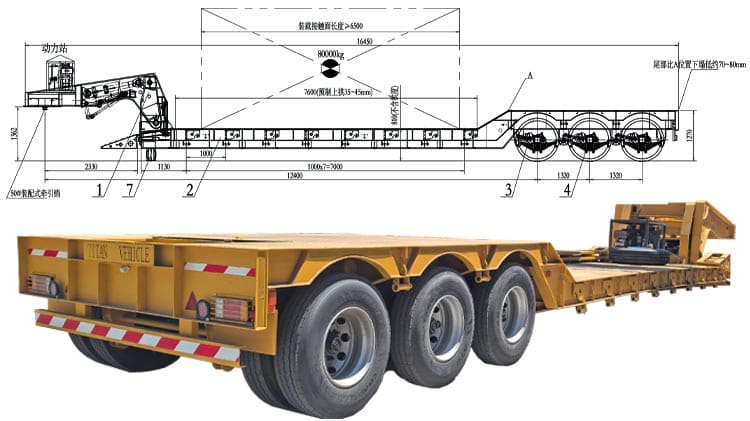 80 Ton Detachable Lowboy Trailers for Sale in Guyana Georgetown