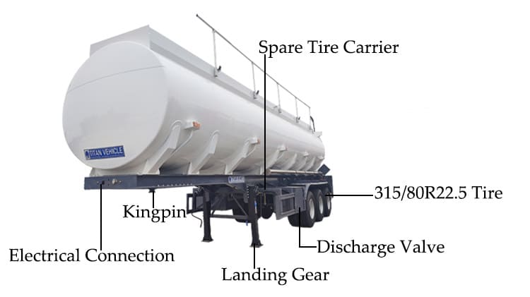45000 Liter Fuel Tanker Trailer Manufacturers for Sale