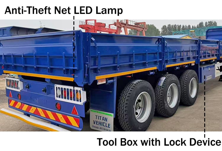 Sidewall Bulk Cargo Semi Trailer for Sale in Zambia
