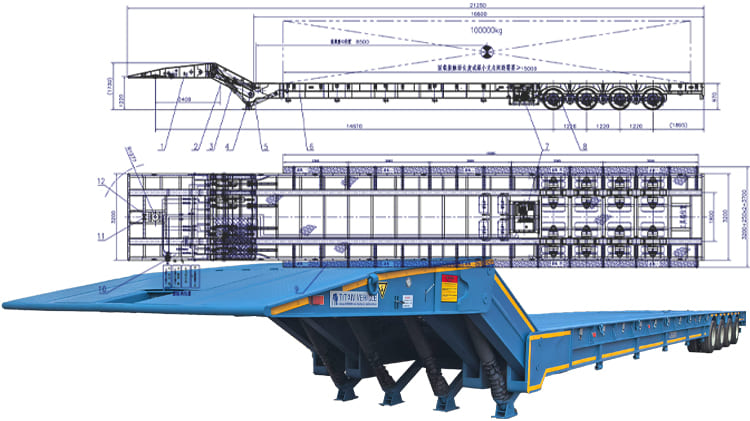 Folding Hydraulic Gooseneck Trailer for Sale in Angola
