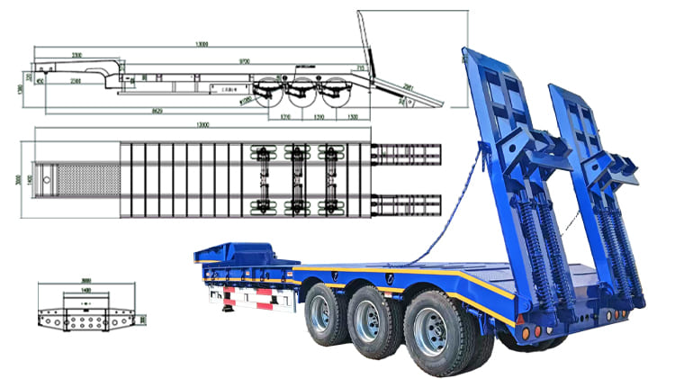3 Axle Semi Low Bed Trailer for Sale in Togo