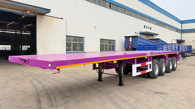 4 Axle 40Ft Flatbed Semi Trailers for Sale in Rwanda