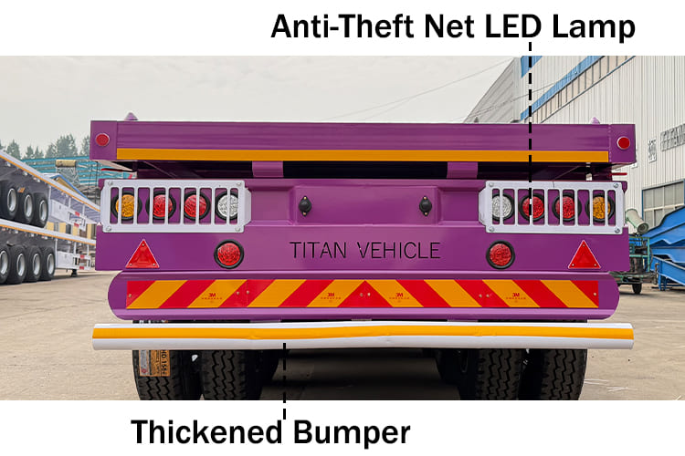 4 Axle 40Ft Flatbed Semi Trailers for Sale in Rwanda