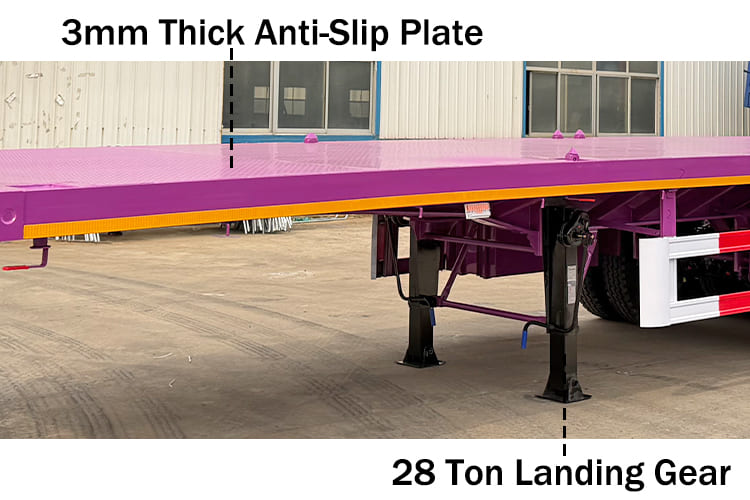4 Axle 40Ft Flatbed Semi Trailers for Sale in Rwanda