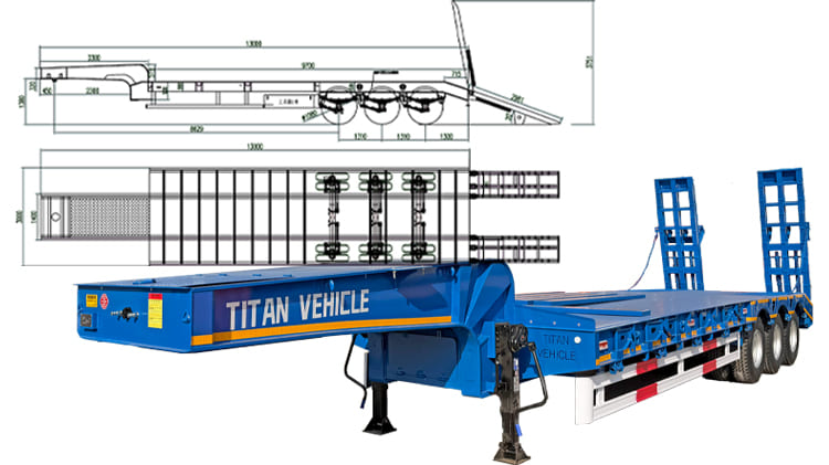 Tri Axle Low Loader Trailer for Sale in Namibia