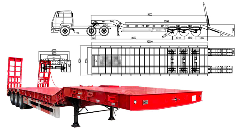 Tri Axle Low Loader Trailer for Sale in Guinea
