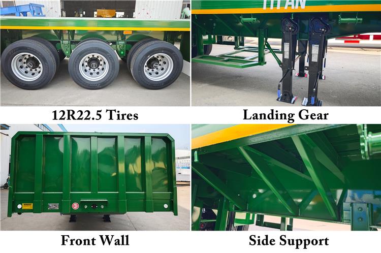 3 Axle Flatbed Platform Semi Trailer for Sale Manufactures In Zimababwe