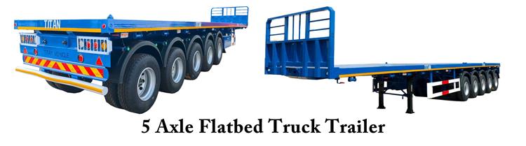 5 Axle Flatbed Truck Trailer for Sale In Saudi Arabia