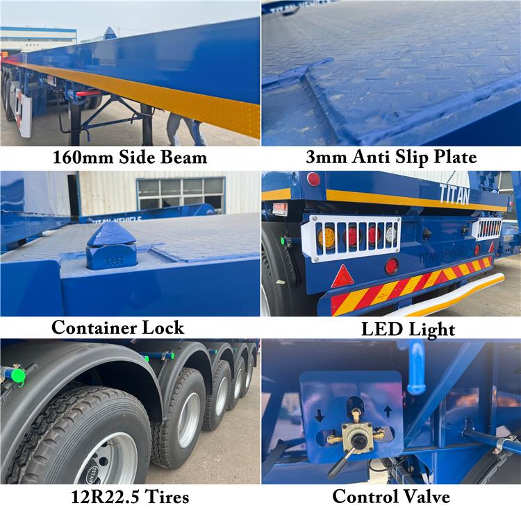 5 Axle Flatbed Truck Trailer for Sale In Saudi Arabia