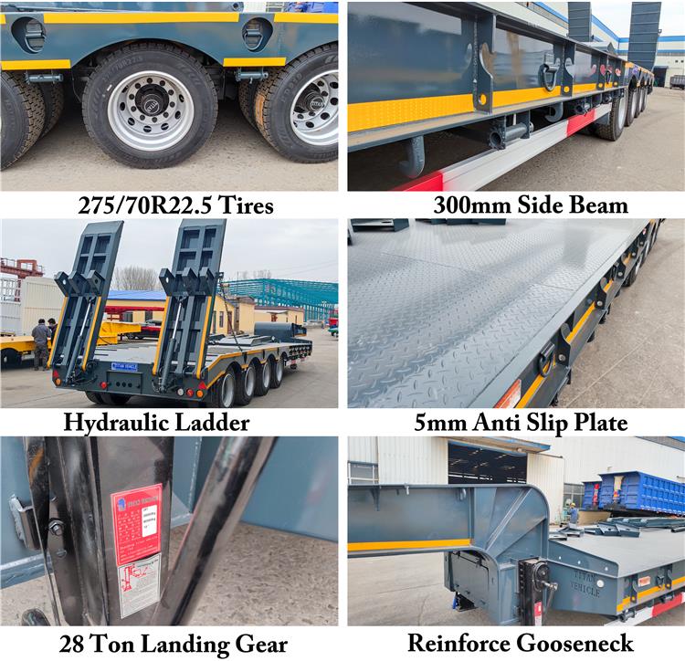 4 Axle 100 Ton Lowbed Trailer Truck for Sale In Nigeria Lagos