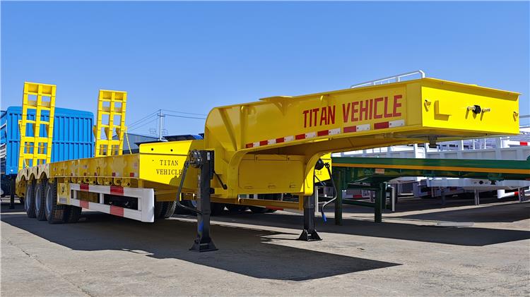 Tri Axle Semi Low Loader Truck Trailer for Sale Price In Guyana