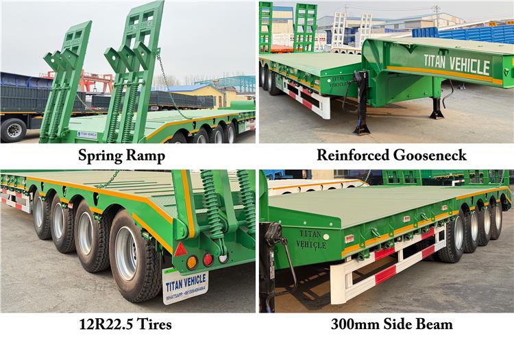 4 Axle 40ft Hydraulic Low Bed Trailer for Sale In Ghana