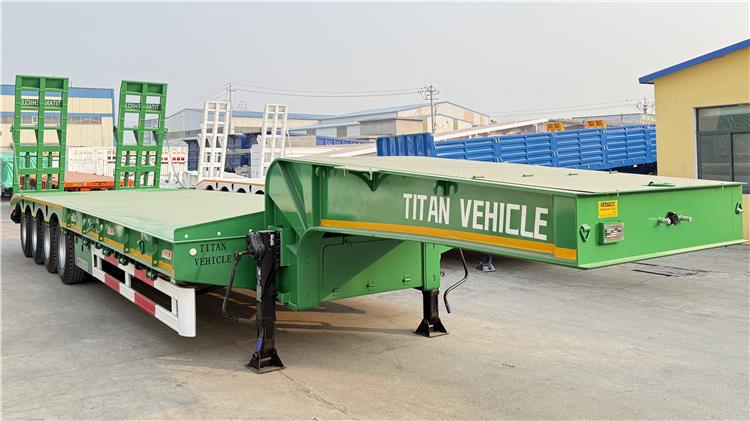 4 Axle 40ft Hydraulic Low Bed Trailer for Sale In Ghana