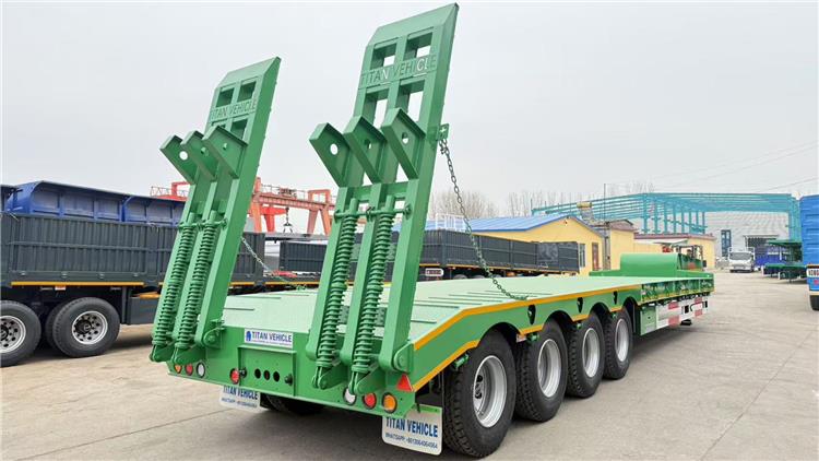4 Axle 40ft Hydraulic Low Bed Trailer for Sale In Ghana