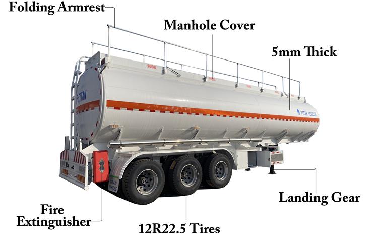 45000 Liters Fuel Tanker Trailers Price for Sale In Mali