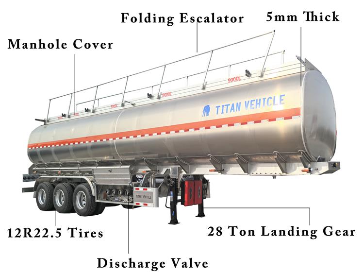Aluminum Tanker Trailers for Sale In Tanzania