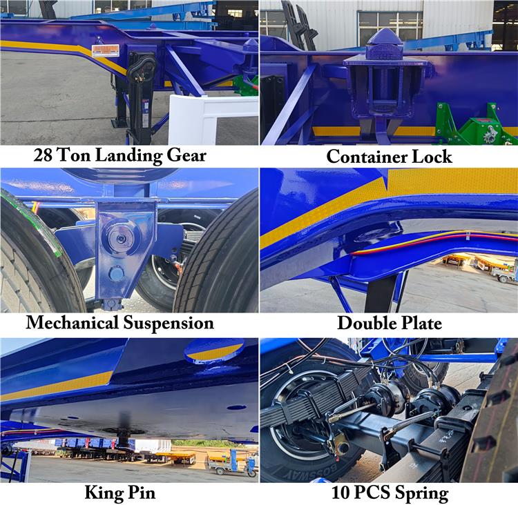 20ft 40ft Container Gooseneck Skeletal Trailer for Sale In Barbados