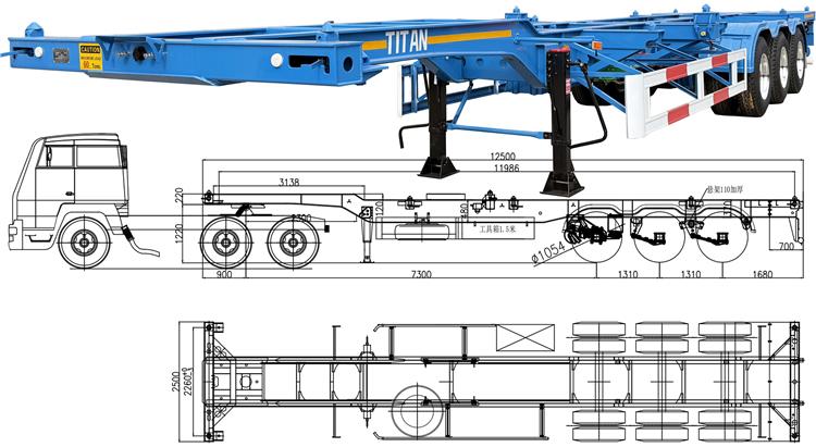 40ft/foot/feet Shipping Container Trailer Price for Sale In Jamaica