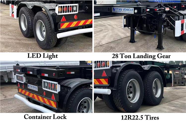 20 ft Container Chassis Trailer for Sale Near Me In Zambia
